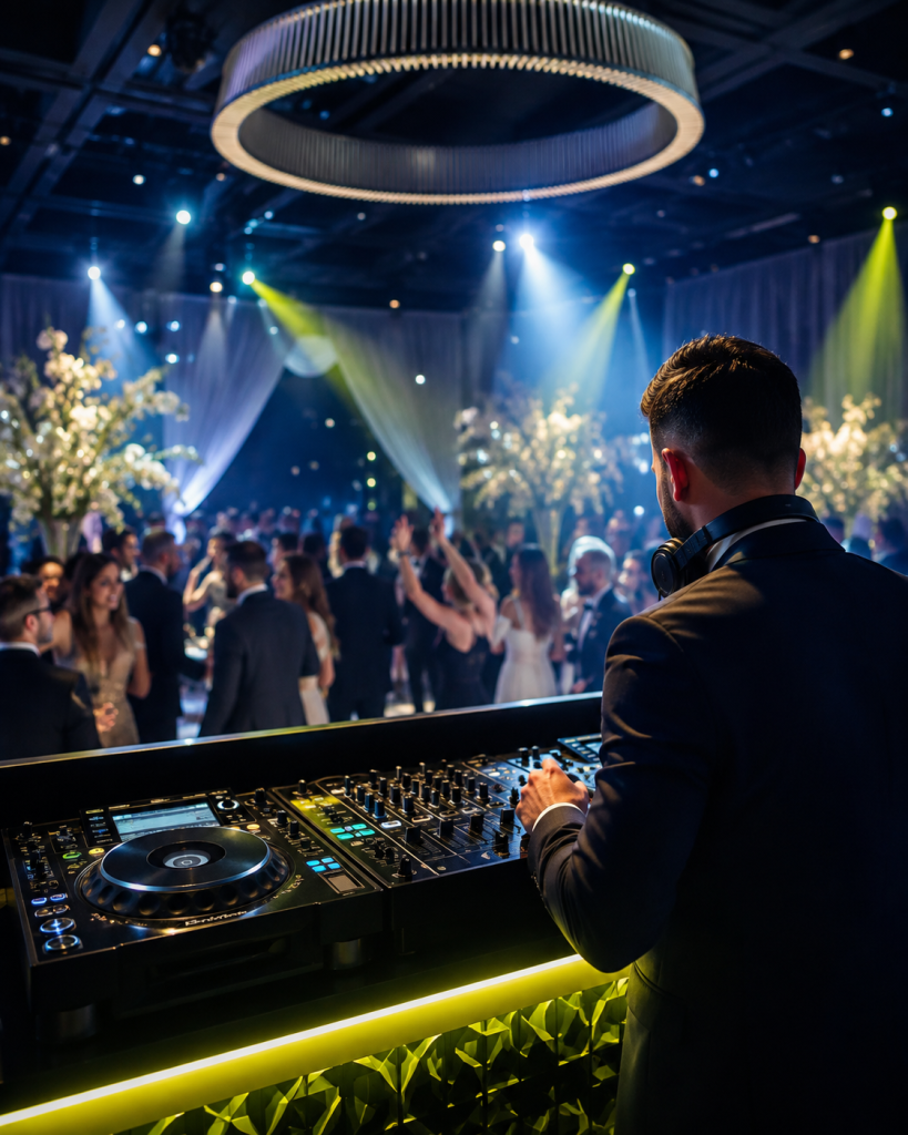 Professional DJ entertainment at a wedding or event in Hampshire
